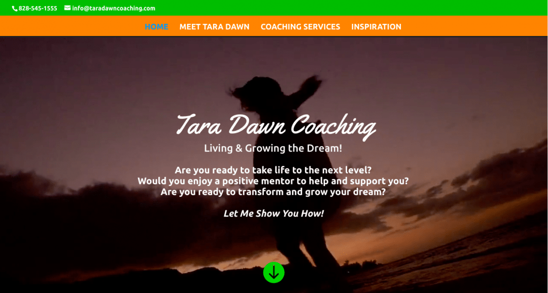 Tara Dawn Life and Business Coach Website Design