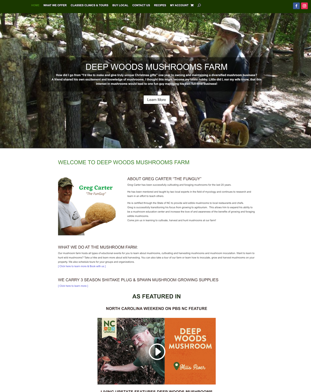 Deep Woods Mushrooms Portfolio Site Deep Woods Mushrooms Portfolio Site